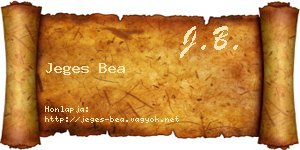 Jeges Bea névjegykártya